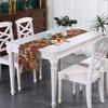1pcs Autumn Maple Leaf Embroidered Table Runner Rustic Long Table Decoration Placemat for Fall Autumn Harvest Thanksgiving Decor