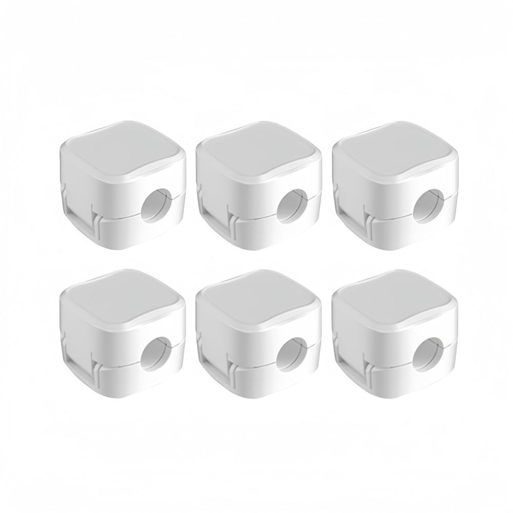 6pcs/bag Magnetic Cable Clip Cable Holder Adhesive Wire Keeper Cord Cable Organizer for Home CUnder Desk Management