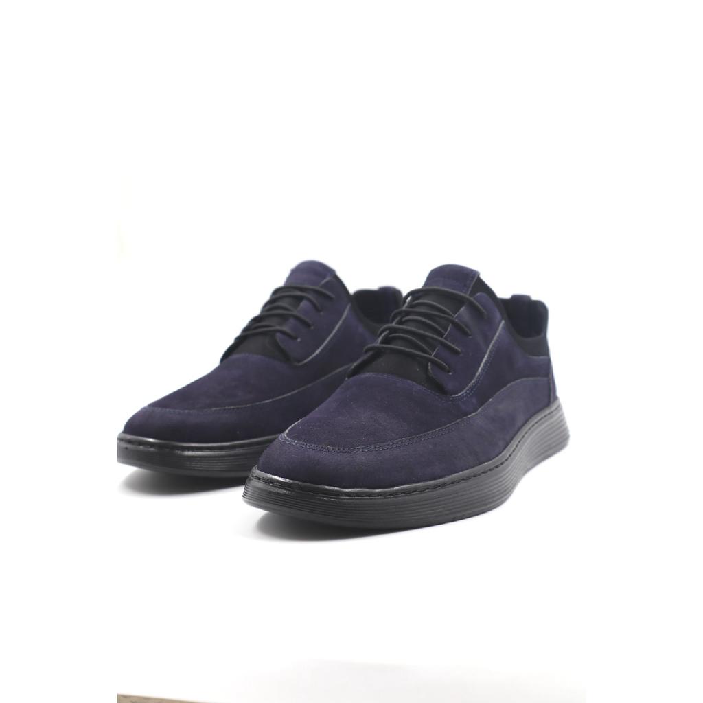 Мужская ультраудобная и легкая повседневная обувь из натурального нубука черного цвета