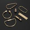 Creative DIY Craft Tools Whistle Ruler Jewelry Accessories Brass Keychain Pendant Key Ring