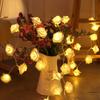 3M 20 LED Simulated White Rose String Light Living Room Bedroom Fairy Light New Year Christmas Valentine's Day Wedding Party Decoration Light
