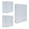Youngoh Transparent 3-hole D-ring Binder 3cm, White + Transparent, 5 Pieces