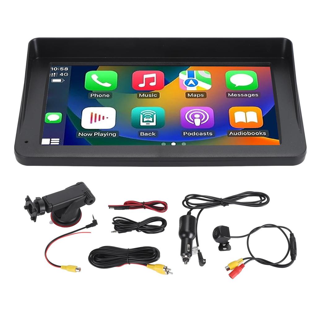 Новейшая портативная автомагнитола 2024 года, беспроводной CarPlay и Android Auto, автомобильный CarPlay с креплением на приборную панель