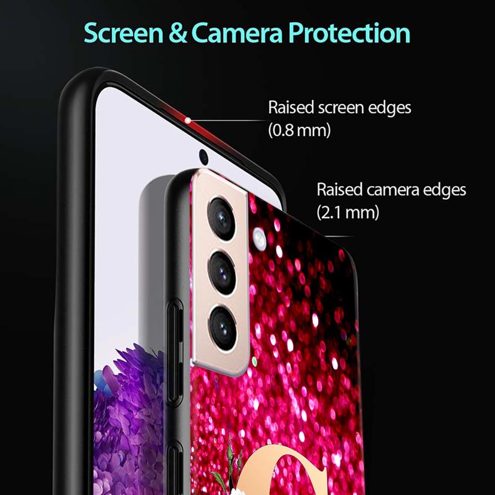 Красный ретро чехол для телефона с буквами A-Z для Samsung Galaxy S21 S20 S10 S9 S8 Plus Ultra 5g S10lite S10e S7edge S20 S21 Fe