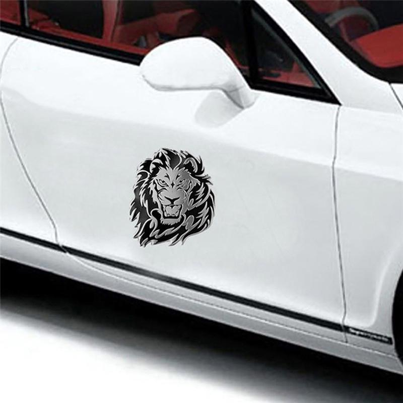 3D автомобильная наклейка из алюминиевого сплава, личность, лев, авто, логотип, эмблема, хвост, наклейка