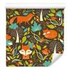 Painted foxes in the forest wallpaper for living room and bedroom 50x1000