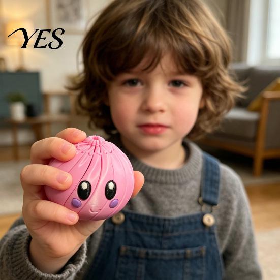 Подвижная игрушка-пельмень 3D-печатная спиральная игрушка, Скользкая булочка на пару Снятие стресса для облегчения, Вращающаяся крутящаяся игрушка-антистресс для детей и взрослых Гаджет
