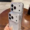 Кристально прозрачный чехол для IPhone 17 Air 16 15 14 16e 13 12 Pro Max Spa Shell Ударопрочный Металлические кнопки Крышка для ключей Fundas