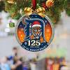 Tiger Team Christmas Decoration Detroit Team 125th Anniversary Hanging Decoration Alloy Ornament with Tiger Logo for Christmas Tree Baseball Fans Gift