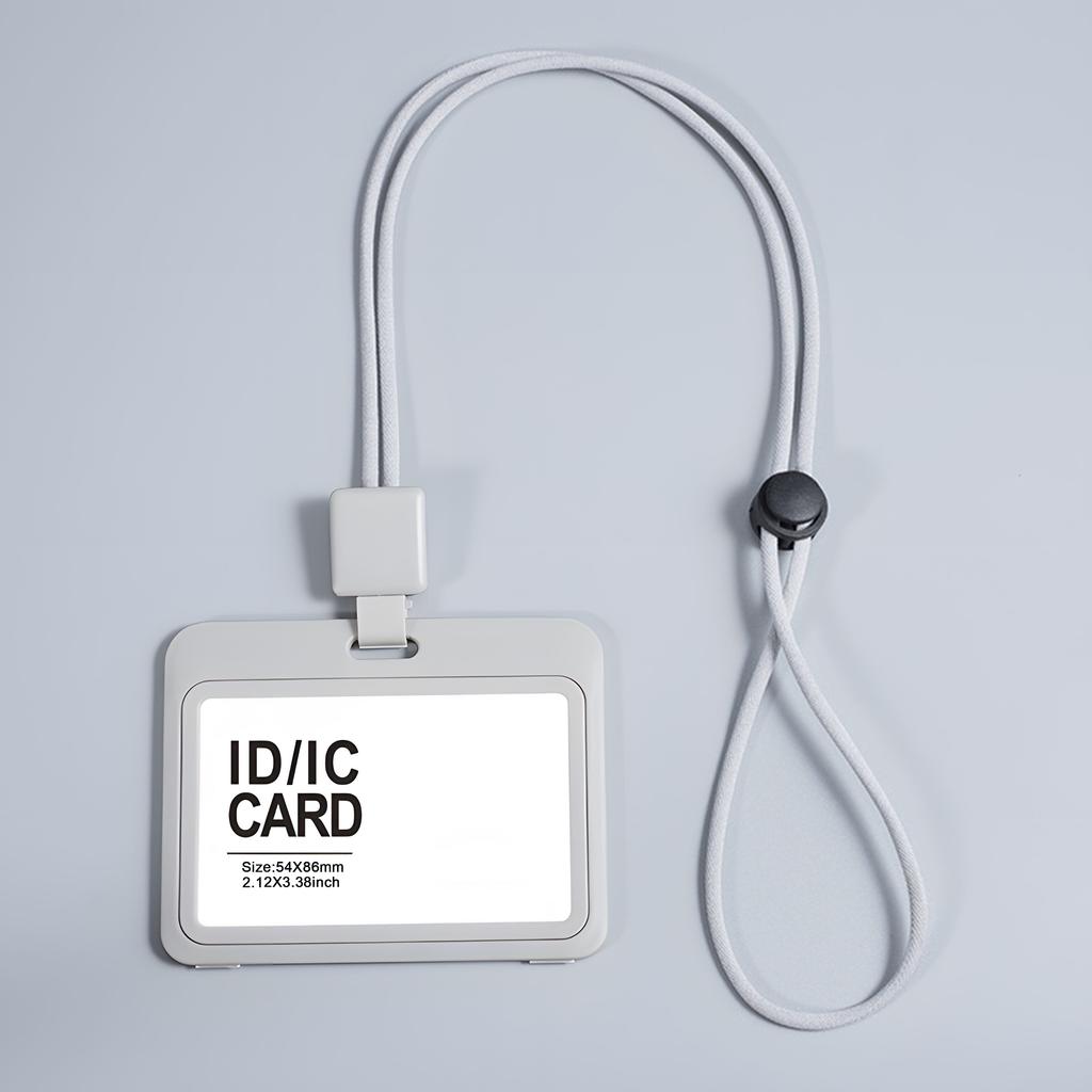 Двусторонняя ID-карта с ремешком и выдвижным держателем для бейджа, подходит для идентификации сотрудников, рабочих бейджей