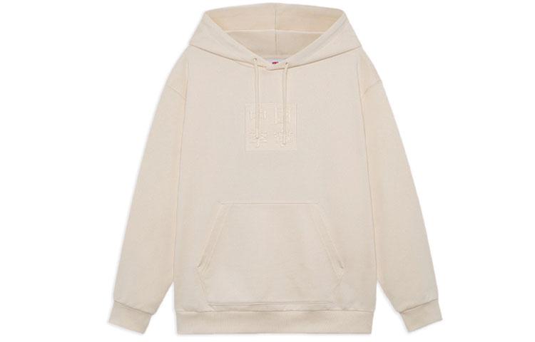 Li Ning Sweatshirts Unisex Beige Hooded Moderate Regular AWDS220-5