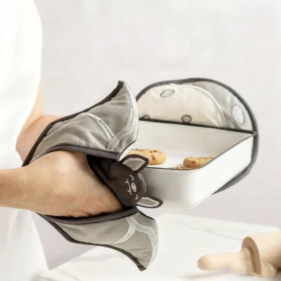 Набор прихваток и подставок под горячее, термостойкие изолированные кухонные перчатки с нескользящим захватом, изолированные кухонные перчатки для выпечки, приготовления пищи, гриля