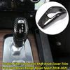 Car Gear Shift Knob Cover Trim Carbon Fiber Look For Land Rover Range Rover Sport 2018 2019 2020 2021 Auto Interior Accessories