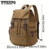 1pc Retro Canvas Backpack, Sturdy and Durable Computer Backpack, Worker Commuter Storage Bag for Office Business Trip