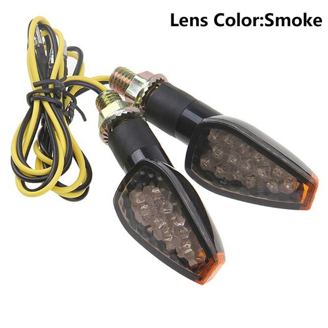 2 PCS Universal Waterproof 12V Motorcycle Turn Signal Lamp Amber Light Indicator LED Front or Rear Turn Indicator Light Blinker