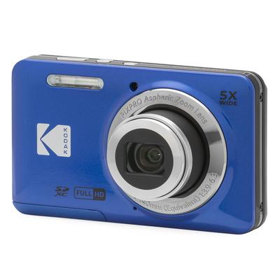 Kodak PIXPRO Простая в использовании 16-мегапиксельная цифровая камера с зумом, 5-кратным оптическим зумом, широкоугольным 28-миллиметровым ЖК-экраном FZ55-BL 2.7 (синий)