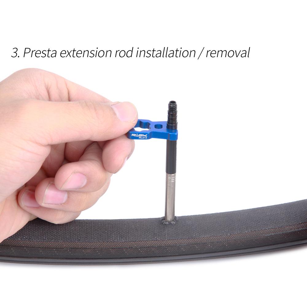 RISK 4 в 1, инструменты для велосипедного клапана, гаечный ключ, универсальный инструмент для разборки сердечника клапана Presta для MTB Road