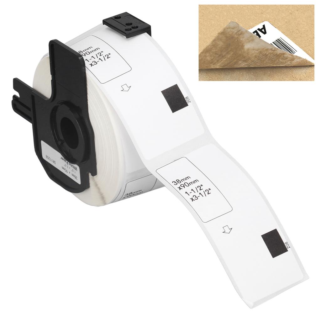 Термоэтикетки Термочувствительный материал 38x90 мм Многоразовый Съемный DK Бумажный сердечник Поддержка Рулон этикеток 