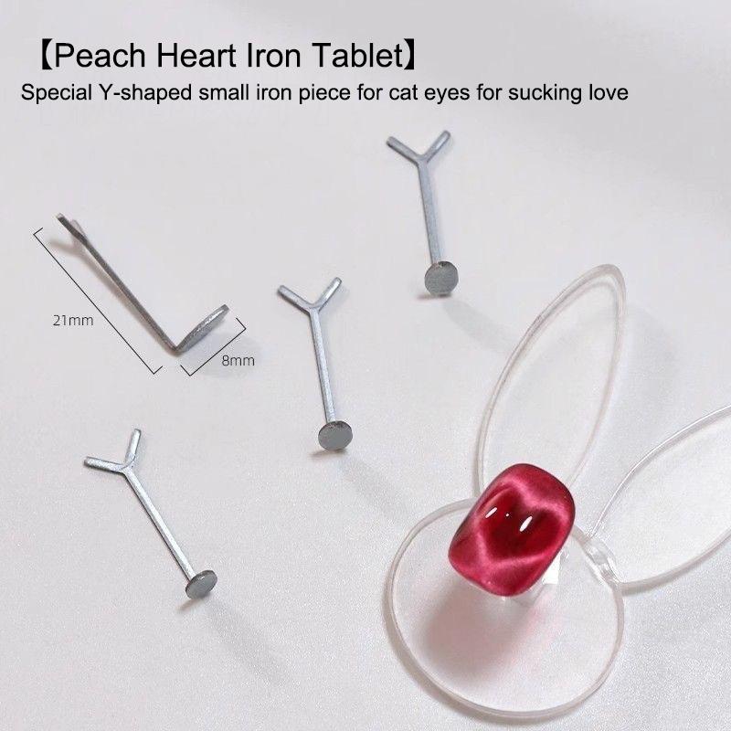 Y-образный магнит для ногтей, проволочные инструменты, для создания форм сердец и слитков на ногтях, магнит для ногтей в форме кошачьего глаза в форме сердца, художественные аксессуары