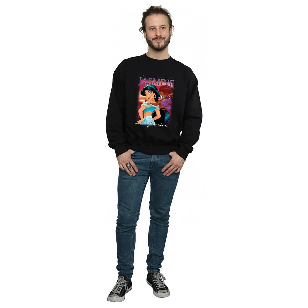 Disney Mens Aladdin Princess Jasmine Montage Sweatshirt