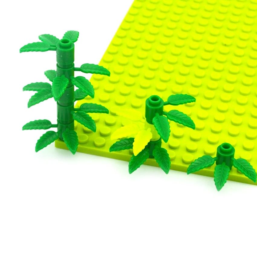 Детали MOC 30176 Круглые 1x1 с 3 бамбуковыми листьями Растение Дерево Лист DIY Строительные блоки Город Кирпичи Совместимы со всеми брендами