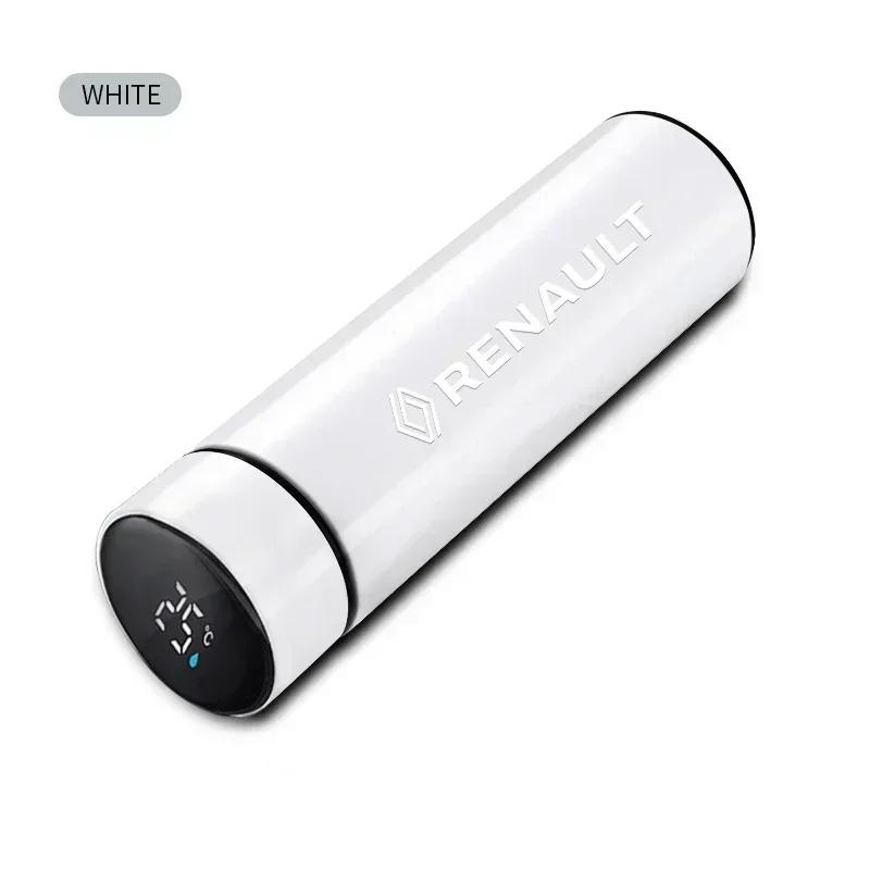 2026 Hot For Renault Hub Caps 500ml Portable Car Smart Thermos Bottle Temperature Display Cup For Renault RS Clio Megane 2 3 4 C
