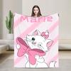 Marie Cat Cartoon  Warm Soft Blanket  Camping Plush Throw Blanket Fashion Home Decor Flannel Bedspread Sofa Bed Cover