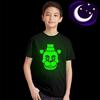 Glow In Dark Luminous Fluorescent FNAF Child T Shirt for Boys Girls Kids Five Night At Freddy Cloth