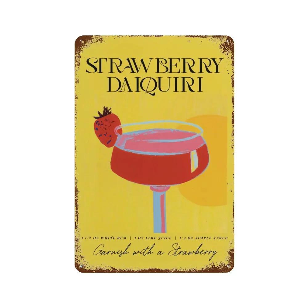 Винтажный постер для декора гаража с напитками Джус Мохито Апероль Шприц и Сангрия, Негрони для клуба, пещеры, магазина, украшения домашнего бара