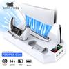 DATA FROG для PS5 Подставка Охлаждающая станция с RGB-подсветкой Вентиляторный концентратор Двойные контроллеры Зарядное устройство для PS5 Slim Аксессуары