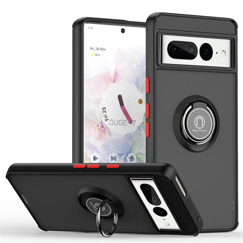 Armor Shockproof Coque For Google Pixel 6 7 8 Pro Magnetic Car Holder Stand Ring Phone Cases For Pixel6 Pixel7 Pixel8 Back Cover