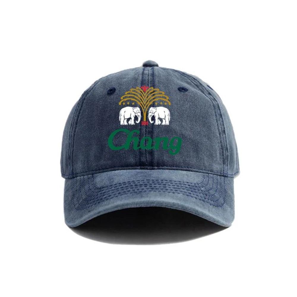 2026 Бейсболка Chang Beer Потертые Шляпы Кепка Мужская Ретро Уличная Летняя Регулируемая Кепка Chang Beer Тайский Напиток Модная