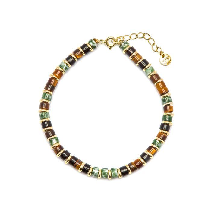 Bracelet - Luxenter - Ryhu - Argent 925 - Oeil de Tigre - finition or 18k