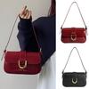 Small Shoulder Bag Horseshoe Buckle Casual Crossbody Bag PU Leather Women Clutch Purse