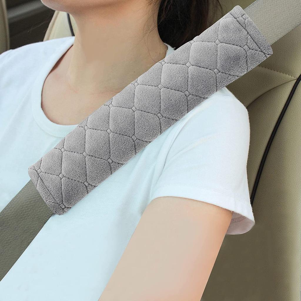 Universal Car Seat Belt Cover Adjustable Plush Car Safety Belt Cover Shoulder Pad for Kids Adults Car Interior Accessories
