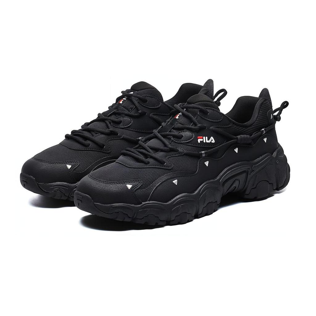 Fila Heritage-FHT Сетчатая ткань Синтетическая кожа ТПУ Удобные Легкие Низкие Кроссовки для папы Мужские кроссовки Черный F12M134108FBG
