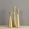 3pcs Vintage Taper Candle Holders Creative Hourglass Decorative Candlestick Holder For Dining Table