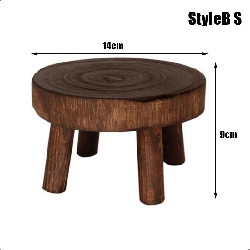 Wooden Plant Stand Flower Pot Base Holder Stool Garden Flower Display