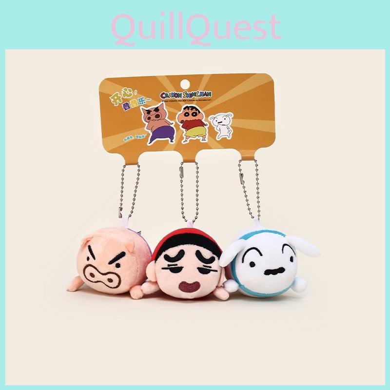 Chan Crayon Shin 3pack Plush Keychain Toys Stress Relief Anime Gift Children