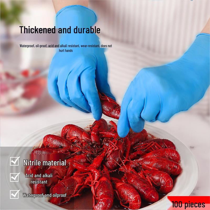 9-Inch Unisex Disposable Nitrile Gloves for Dishwashing and Kitchen Cleaning