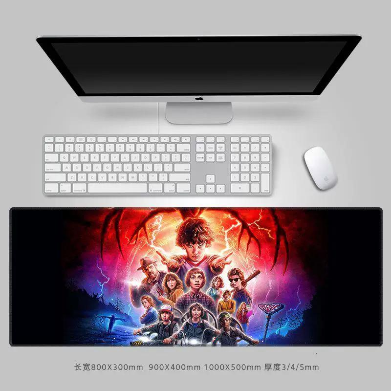 Премиальная персонализированная креативная коврик для мыши StrangerThings кожаный коврик для мыши периферийная подставка для клавиатуры компьютера большого размера офисный коврик для стола коврик для клавиатуры