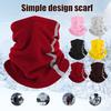Polar Fleece Scarf with Drawstring Edge Unisex Lightweight Winter Scarf Riding Skiing Travel Warm Solid Color Neck Warmer