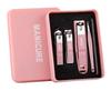 Portable Durable Stainless Steel 5 in 1 Professional Nail Clippers Kit Women's Personal Care Manicure Set with Box