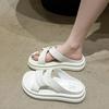 Summer New Muffin Soft Sole Roman Slippers Women Cross with Open Toe Leisure Sports Thick Sole Beach Slippers