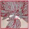 90x90cm New Design Geometric Plaid Silk Scarf For Ladies Hijab Shawl Satin Scarf Foulard Square Head Scarves Wraps For Women