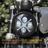 Fogocorss 7 Inch LED Headlight Daytime Driving Motorcycle Inspection Compatible LED Motorcycle Headlight Black Knight Motorcycle Headlight Headlight