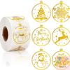 Big Pack of 500 Cute Snowman Stickers, Round Transparent Decals for Christmas Gift Wrapping, Scrapbooking