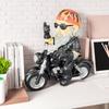Yousheng Мотоцикл Гном Статуя Смола Езда на Мотоцикле Гном Украшение В помещении На улице Фигурка Гнома для Двора Сада Комнаты Столешницы Полки