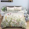 Пододеяльник с акварельными цветами King Queen, красочный цветущий комплект постельного белья для подростков, взрослых, 2/3 предмета, полиэстеровое одеяло