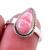 Natural Rhodochrosite Gemstone 925 Solid Sterling Silver Jewelry Ring S.7 L9c12